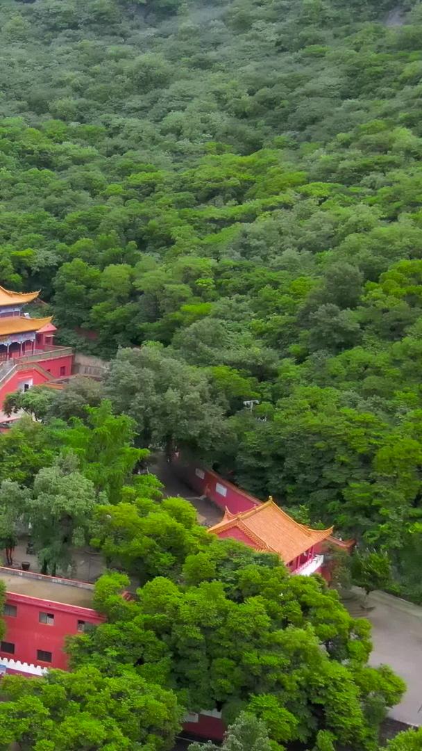 淮北省4A风景区相山国家森林公园显通寺航拍视频的预览图