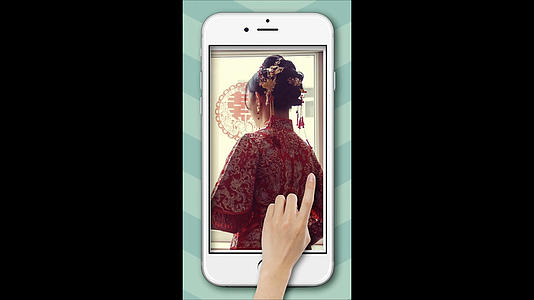 手机触屏风格婚礼小视频AE模板视频的预览图