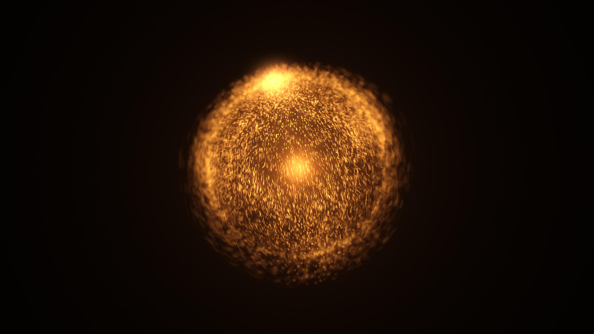 球形金色粒子爆散视频的预览图
