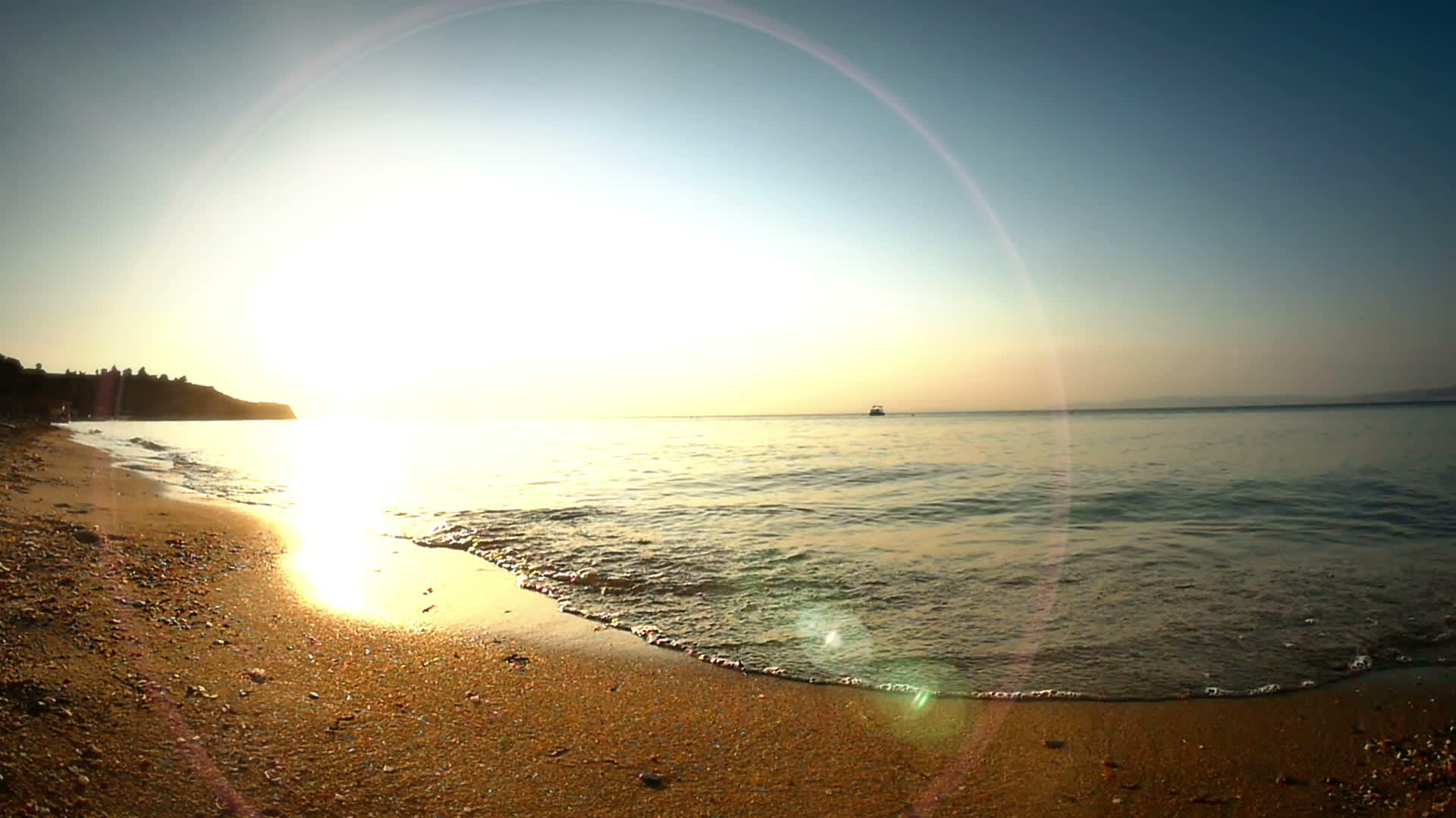 日落的海洋运动缓慢视频的预览图