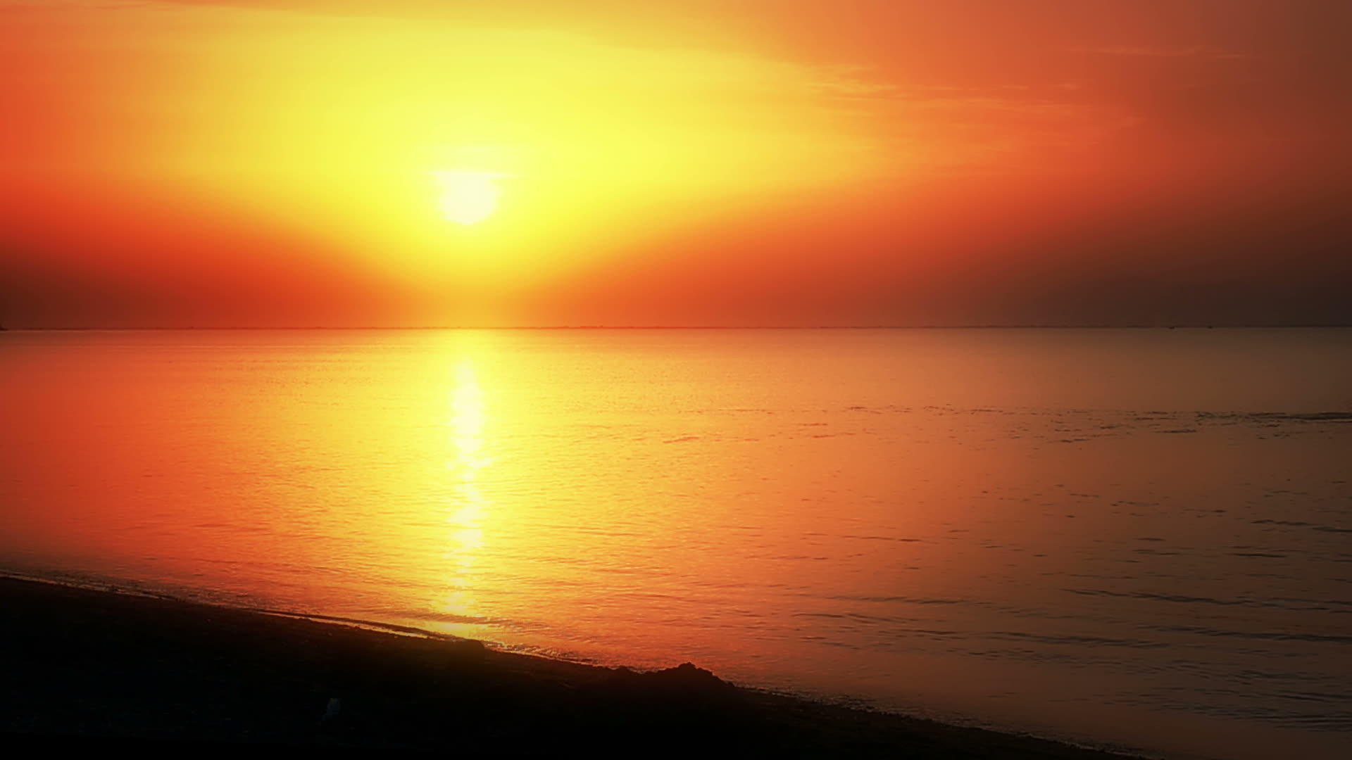 日落的海洋运动缓慢视频的预览图