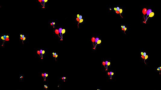 4K气球升空动画漂浮元素视频的预览图
