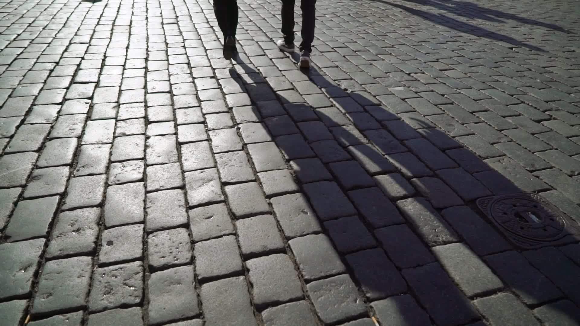 可爱的夫妇步行视频的预览图