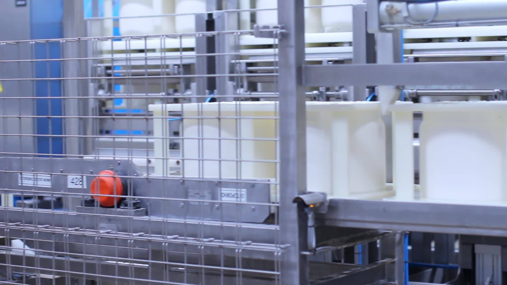工厂输送器生产奶酪产品视频的预览图