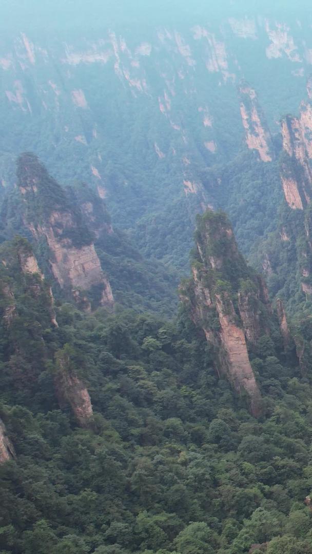 湖南5A级航拍张家界景区连绵山峰自然风光素材视频的预览图