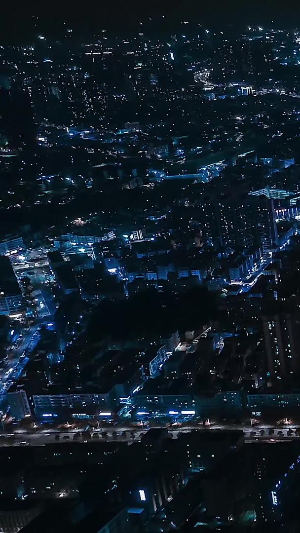 城市城市夜间延时摄影黑冰色调视频的预览图