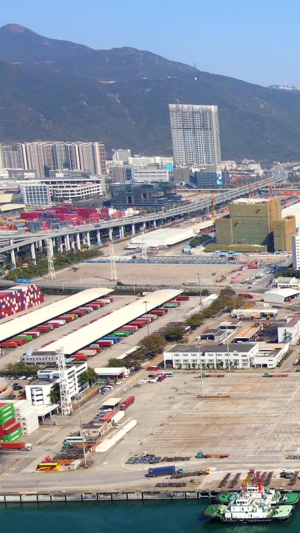 深圳盐田港口码头货运航拍视频视频的预览图