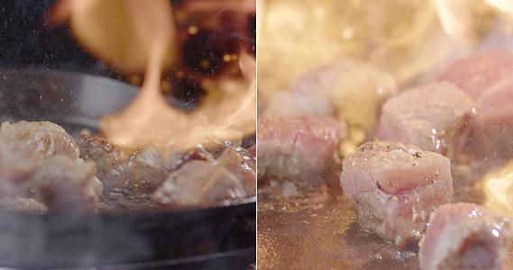 8K平底锅炒肉视频的预览图