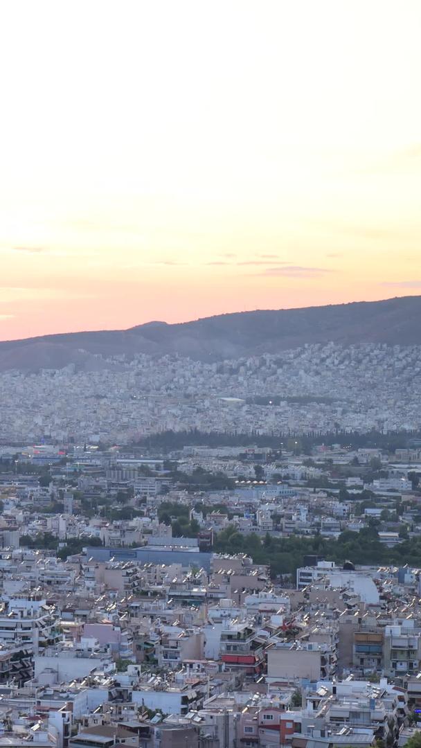 雅典城市欧洲旅游城市日落延迟视频视频的预览图