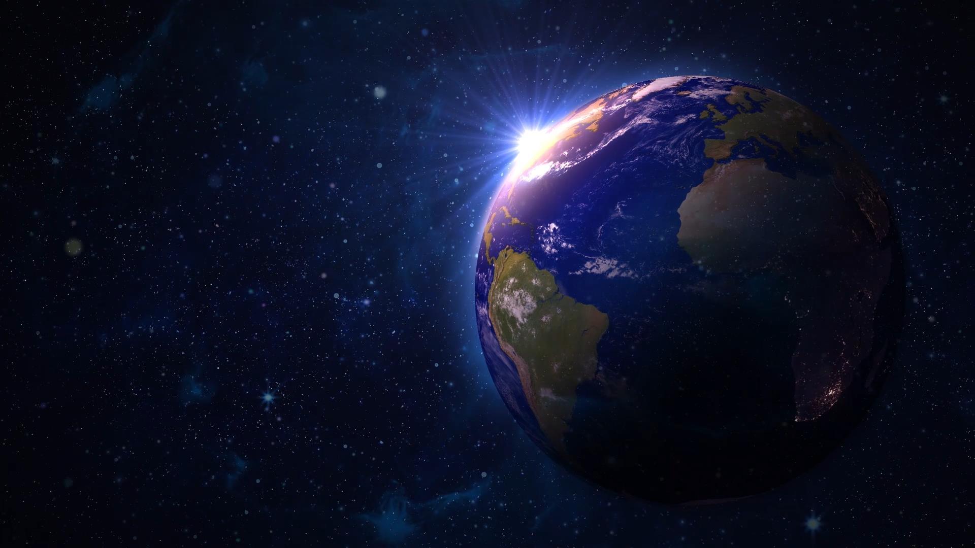 动态地球科技感蓝色宇宙星空视频背景元素视频的预览图