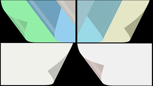 一组纸张形状遮罩转场动画2视频的预览图