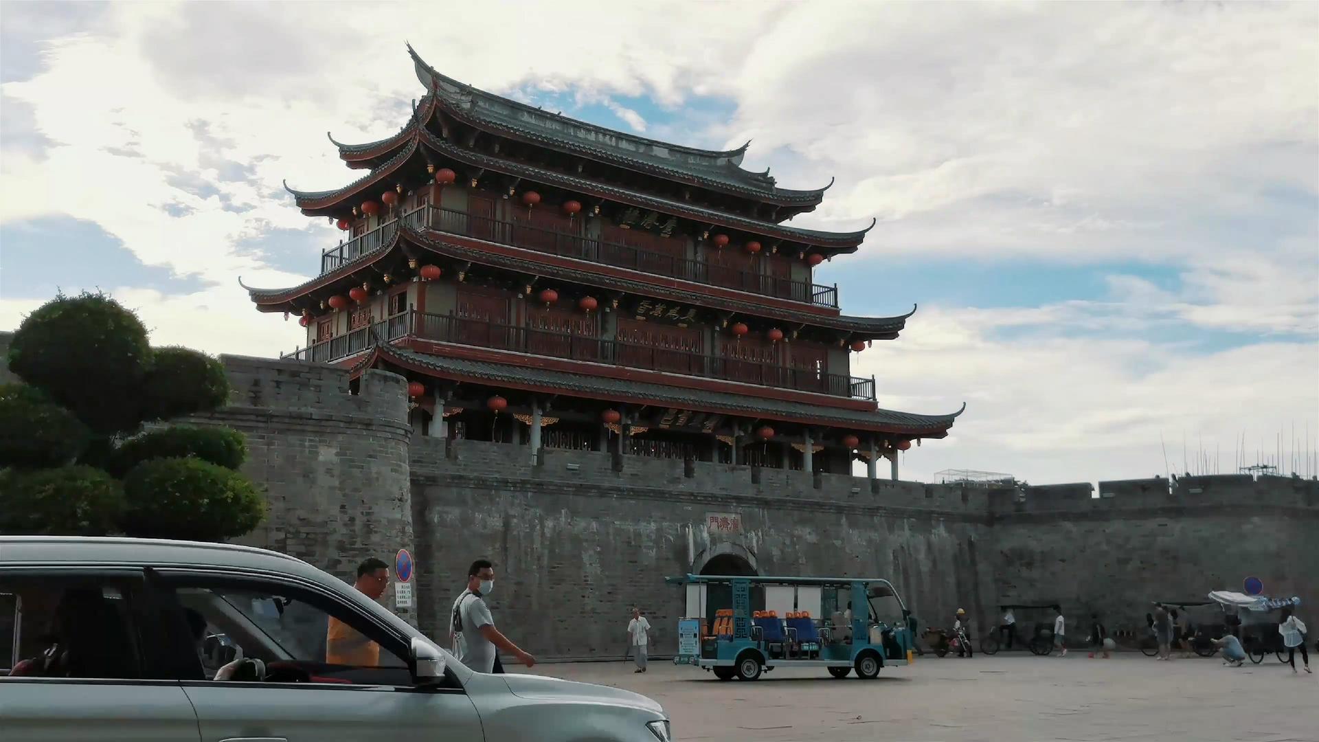 潮州古城建筑广济楼风景延时合集视频的预览图