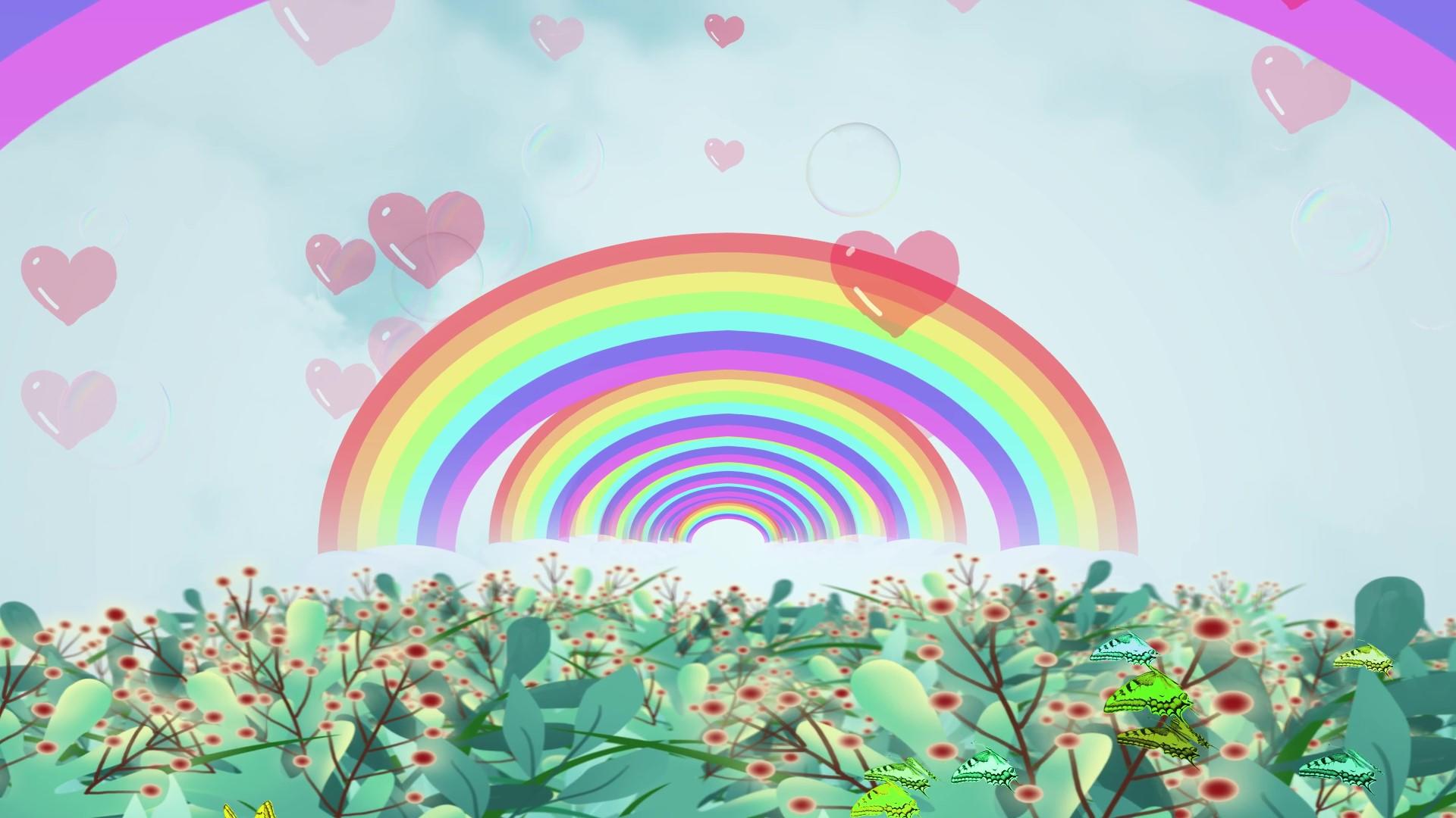 可爱的彩虹穿梭视频的预览图