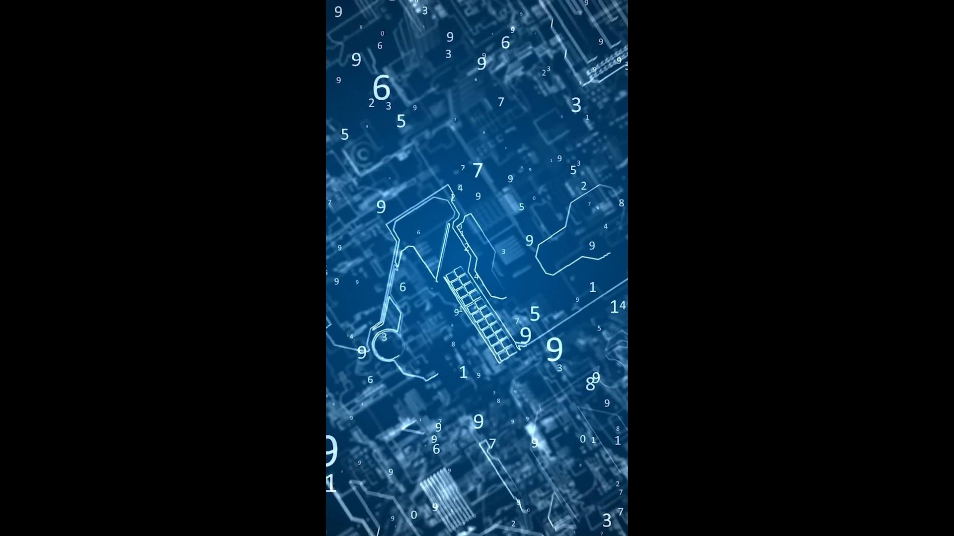 数码震撼粒子科技背景视频的预览图