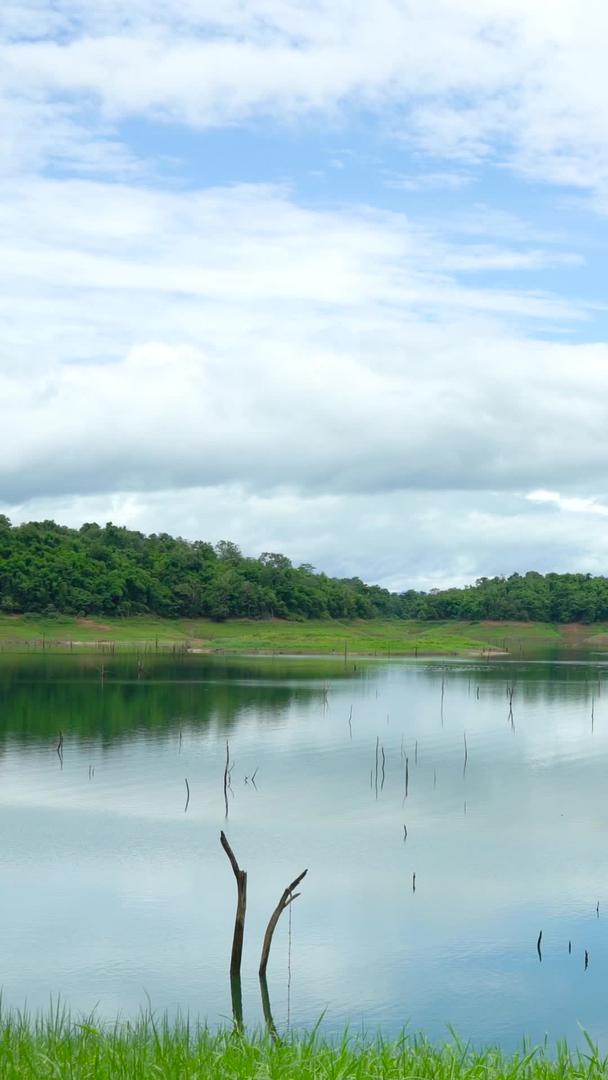东南亚泰国湿地蓝天白云延迟集合视频的预览图