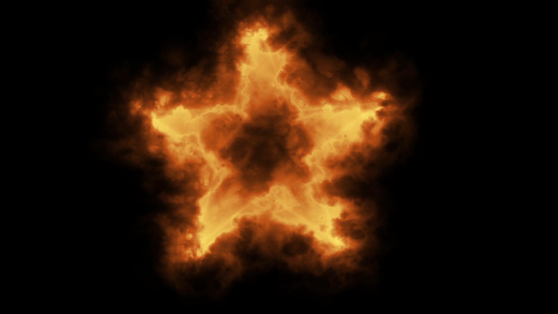 燃烧的五角星视频的预览图