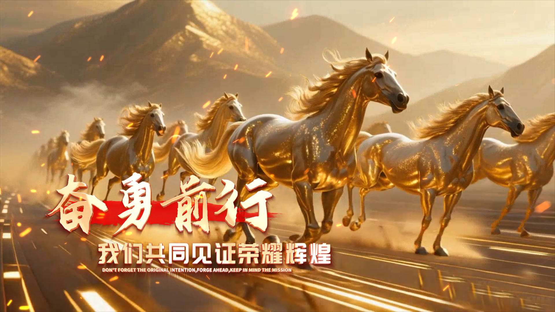 马年企业年会开幕式开幕 视频的预览图