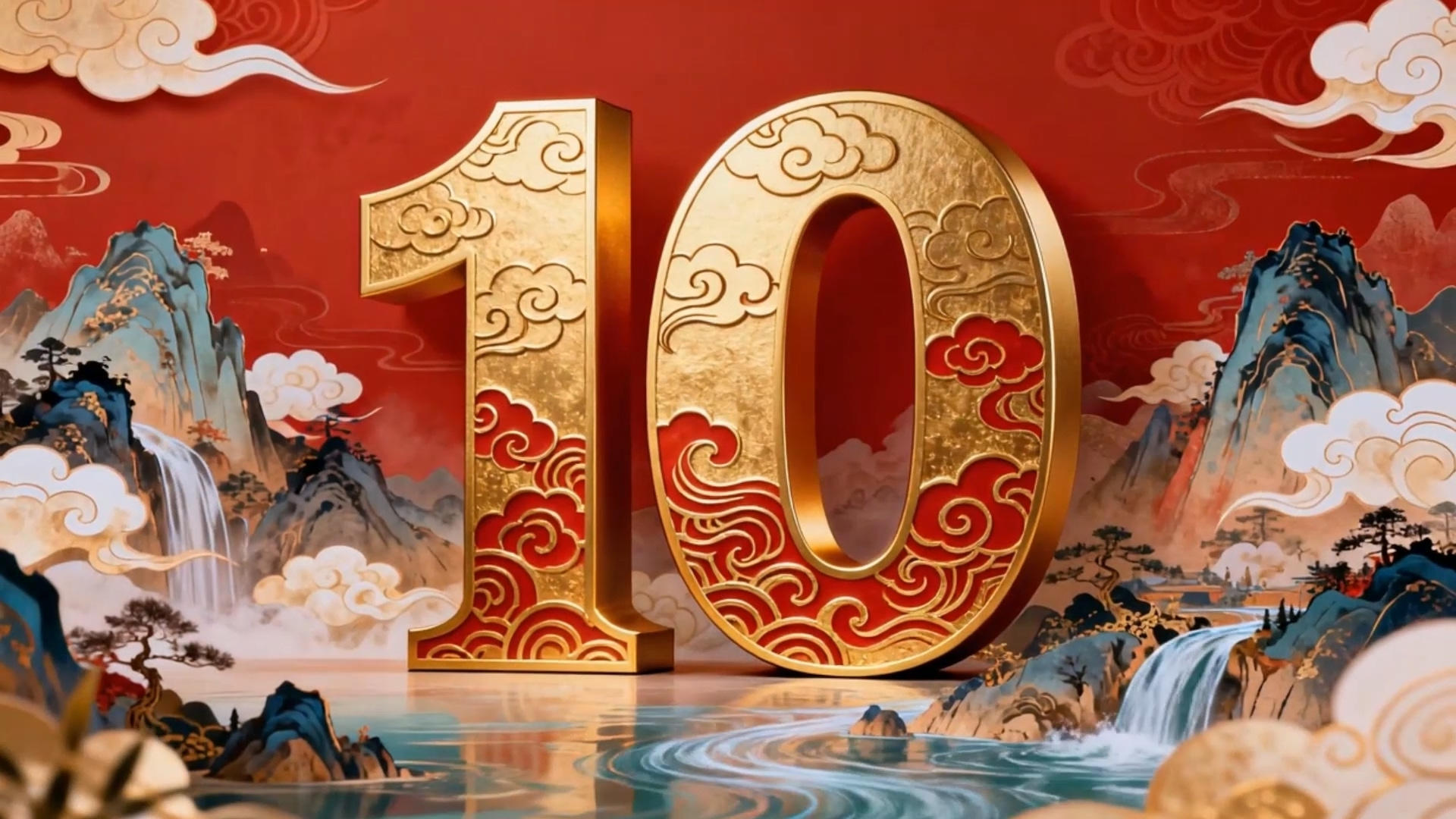 国潮马年倒计时年会开幕式AE模板视频的预览图