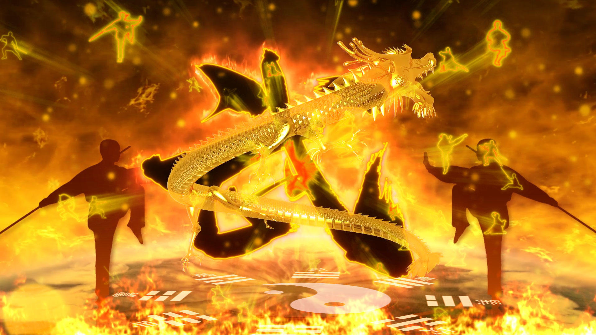 武术神龙led背景视频视频的预览图