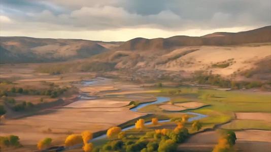 秋季乌兰布统美草原风景航拍aigc视频的预览图