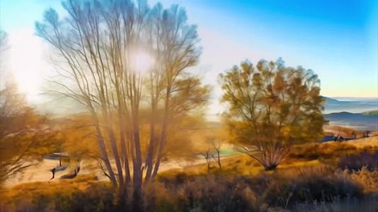 秋季乌兰布统美自然风光aigc背景视频视频的预览图