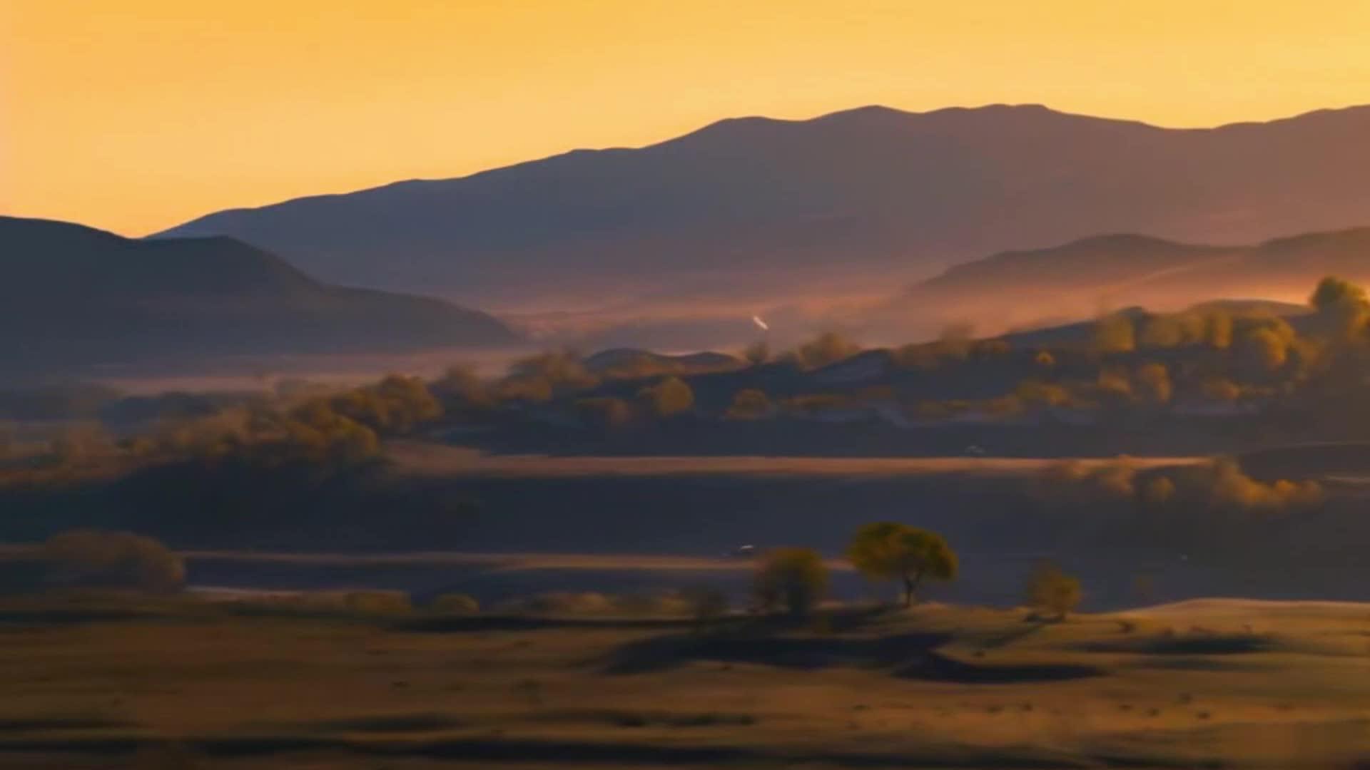 秋季乌兰布统自然风光视频的预览图