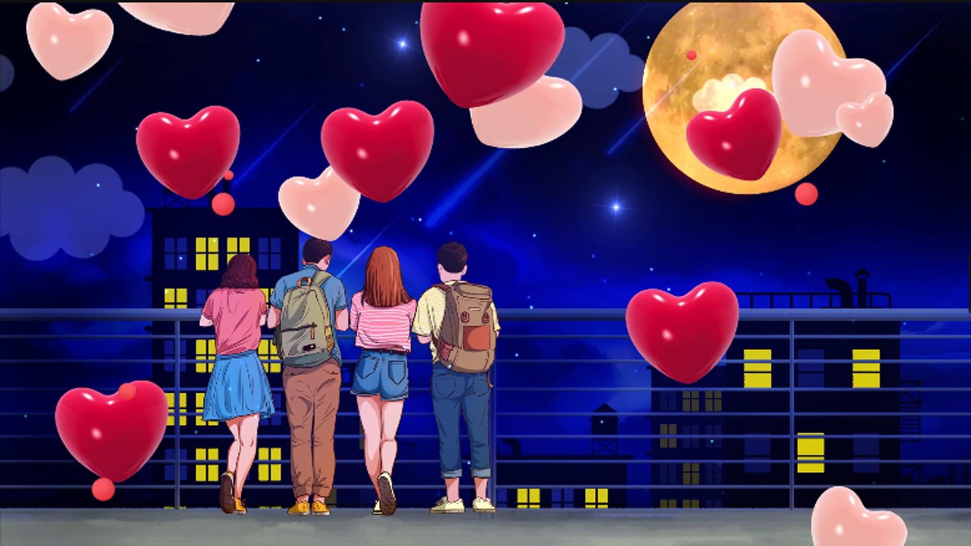 浪漫开学季背景led舞台视频视频的预览图