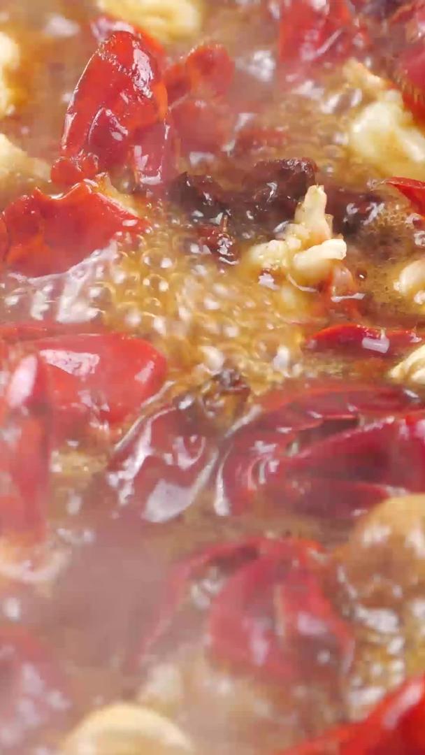 高清虾尾烹调小龙虾虾尾烹调视频的预览图