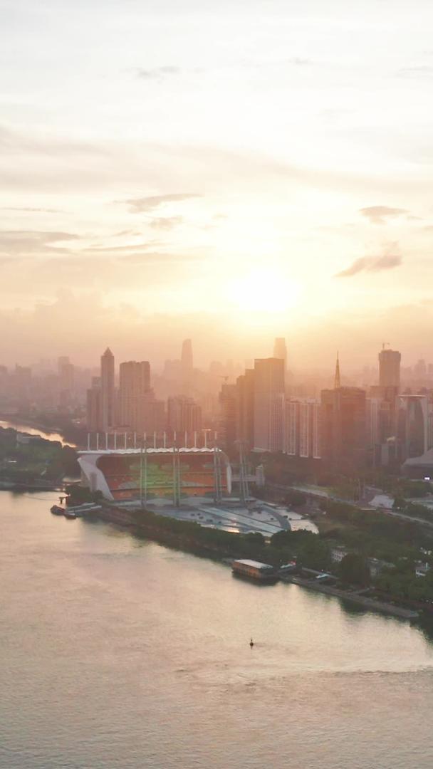 广州珠江新城日落视频的预览图