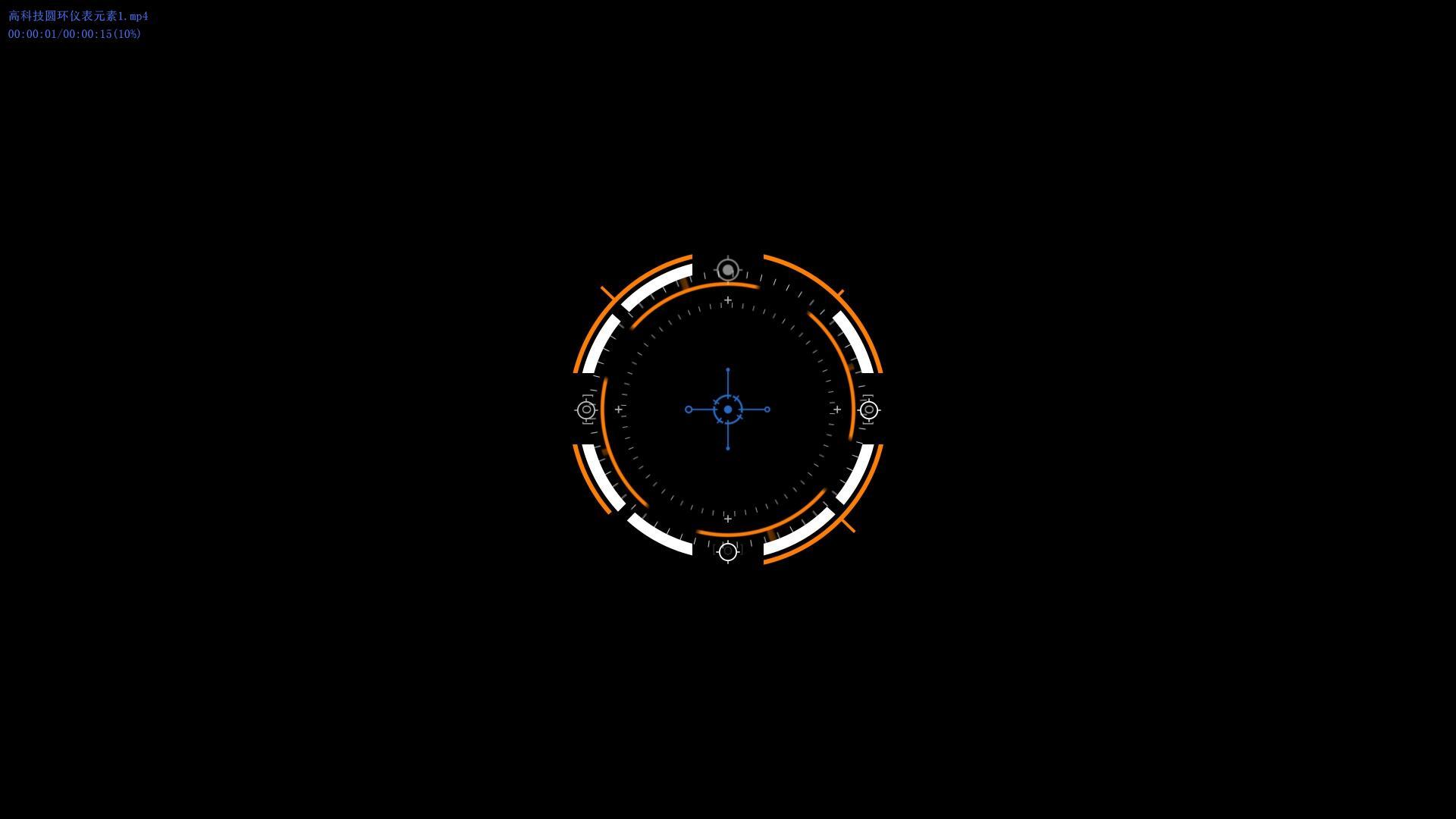 高科技圆环仪表元素球视频的预览图