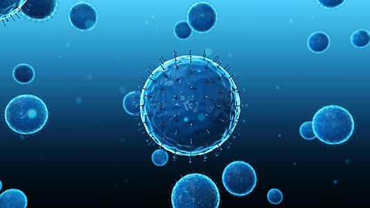 三维麻疹病毒4K背景视频的预览图
