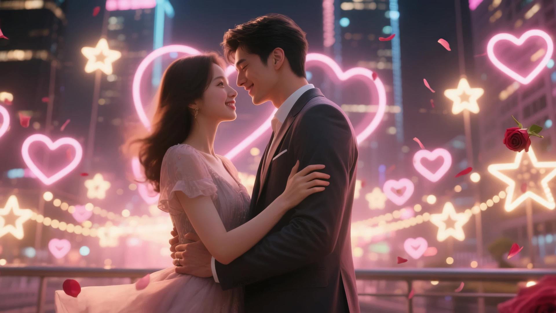 情人节情侣浪漫场景520视频的预览图