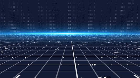 科技粒子网格空间视频的预览图