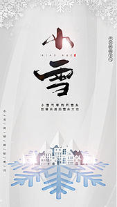 中国传统节气之小雪视频海报视频的预览图
