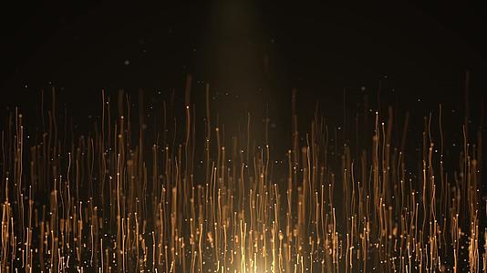 金色粒子生长背景视频的预览图