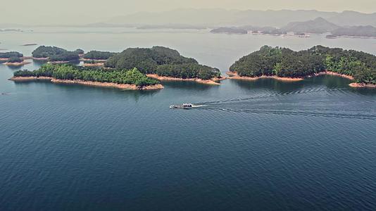 浙江杭州千岛湖5A景区航拍风景视频的预览图