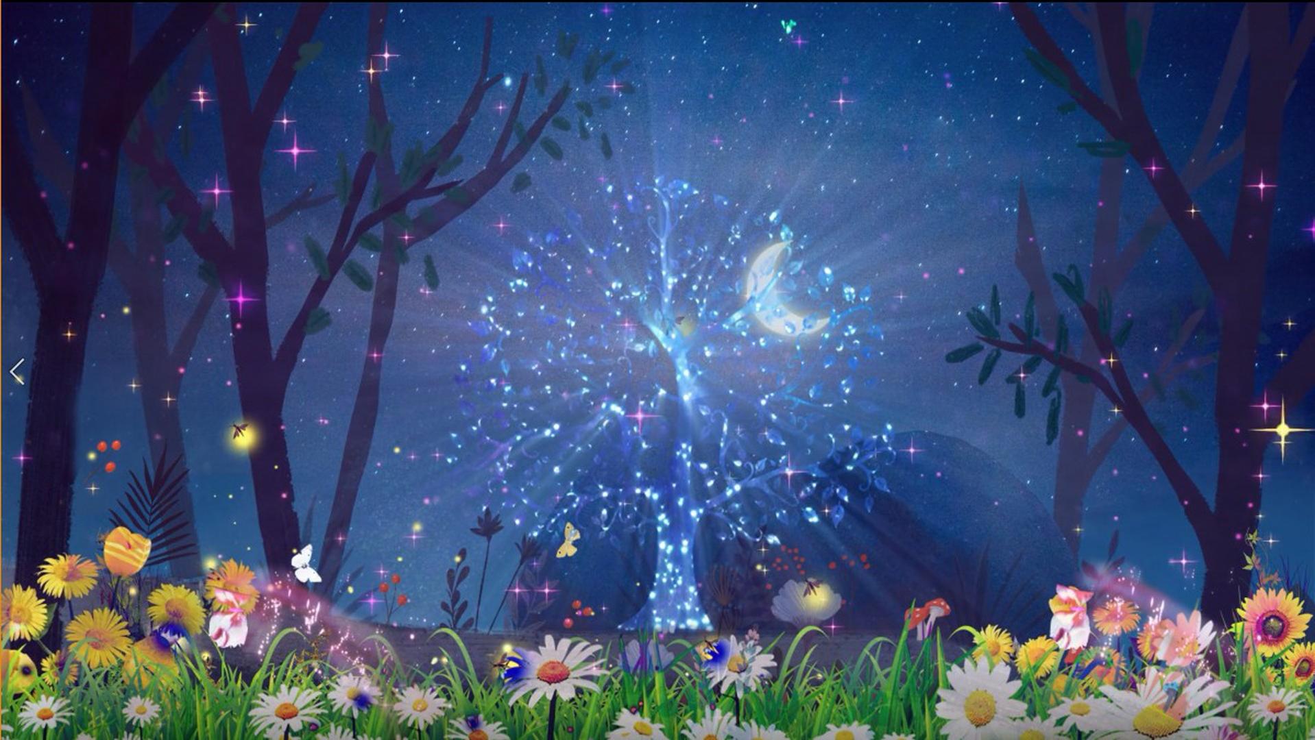 蓝色梦幻星空背景视频的预览图