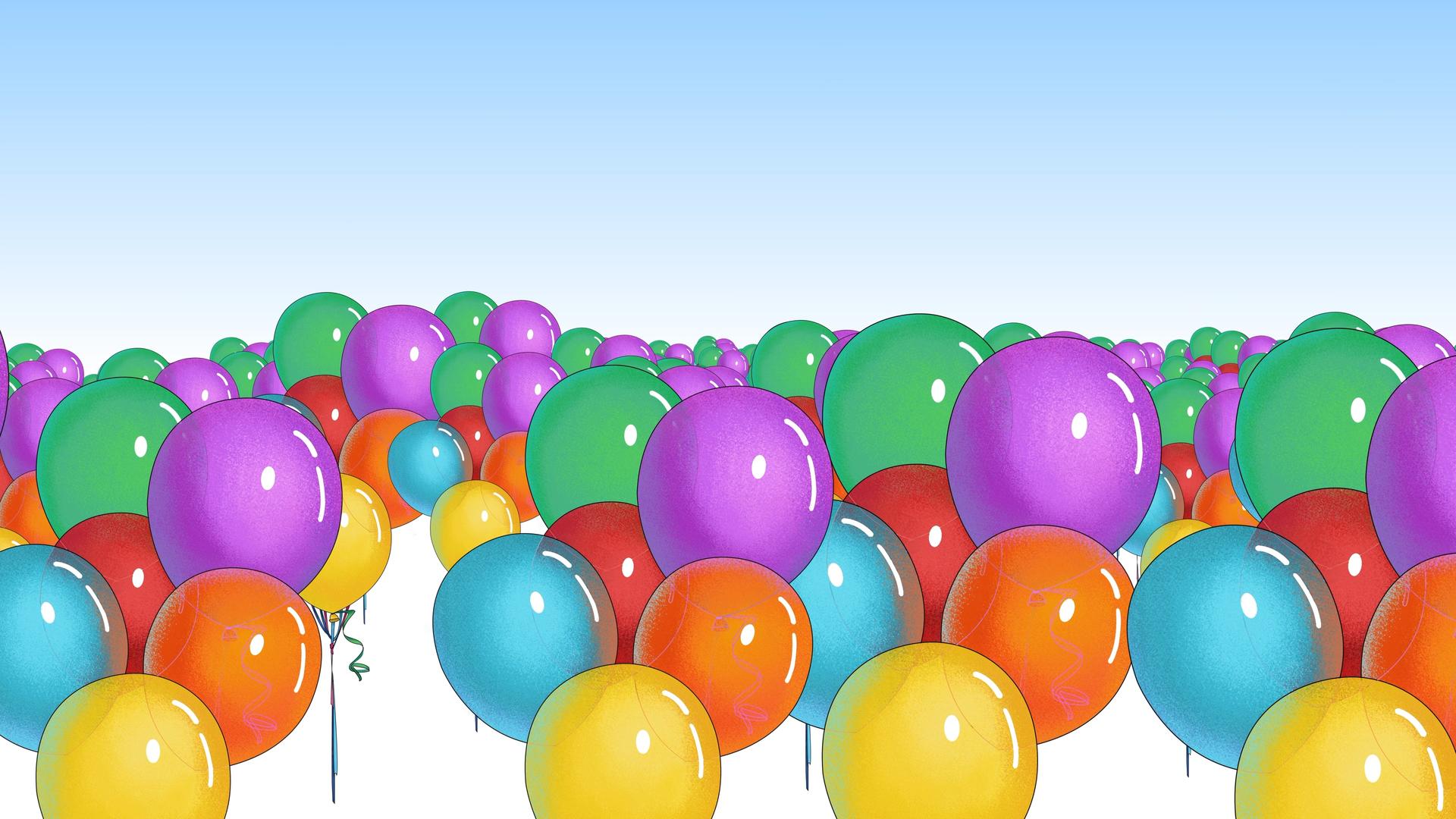 气球动态背景视频视频的预览图