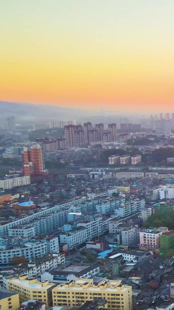 江西景德镇城市航拍日落日落日落视频的预览图