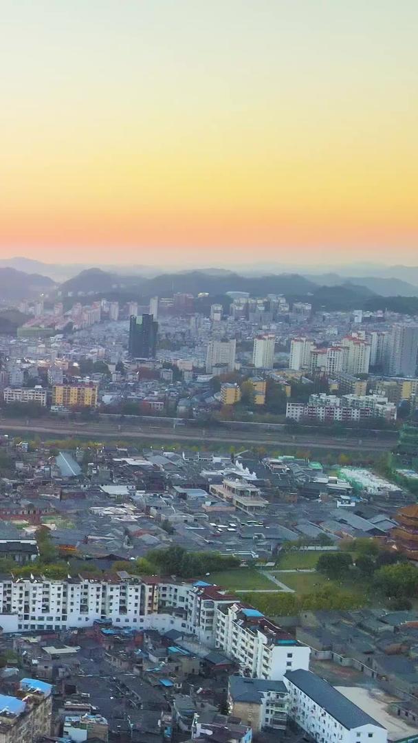 江西景德镇城市航拍日落日落日落视频的预览图