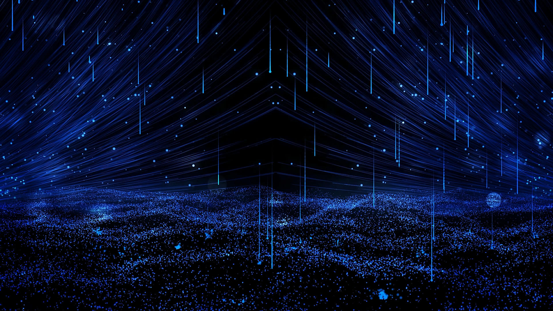蓝色粒子星空视频背景视频的预览图