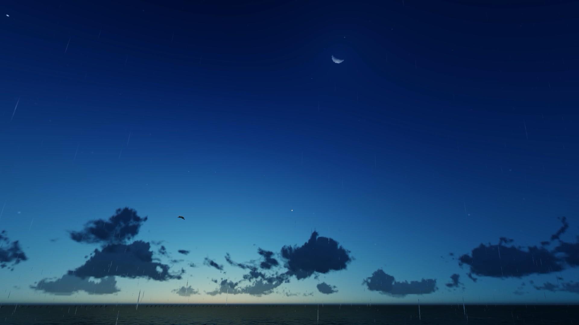黄昏大海蔚蓝阴沉海鸥大气震撼视频的预览图