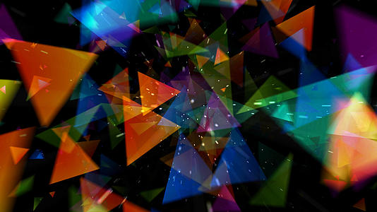 彩色三角动态背景展示视频的预览图