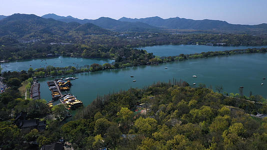 4K航拍杭州西湖景色合集视频的预览图