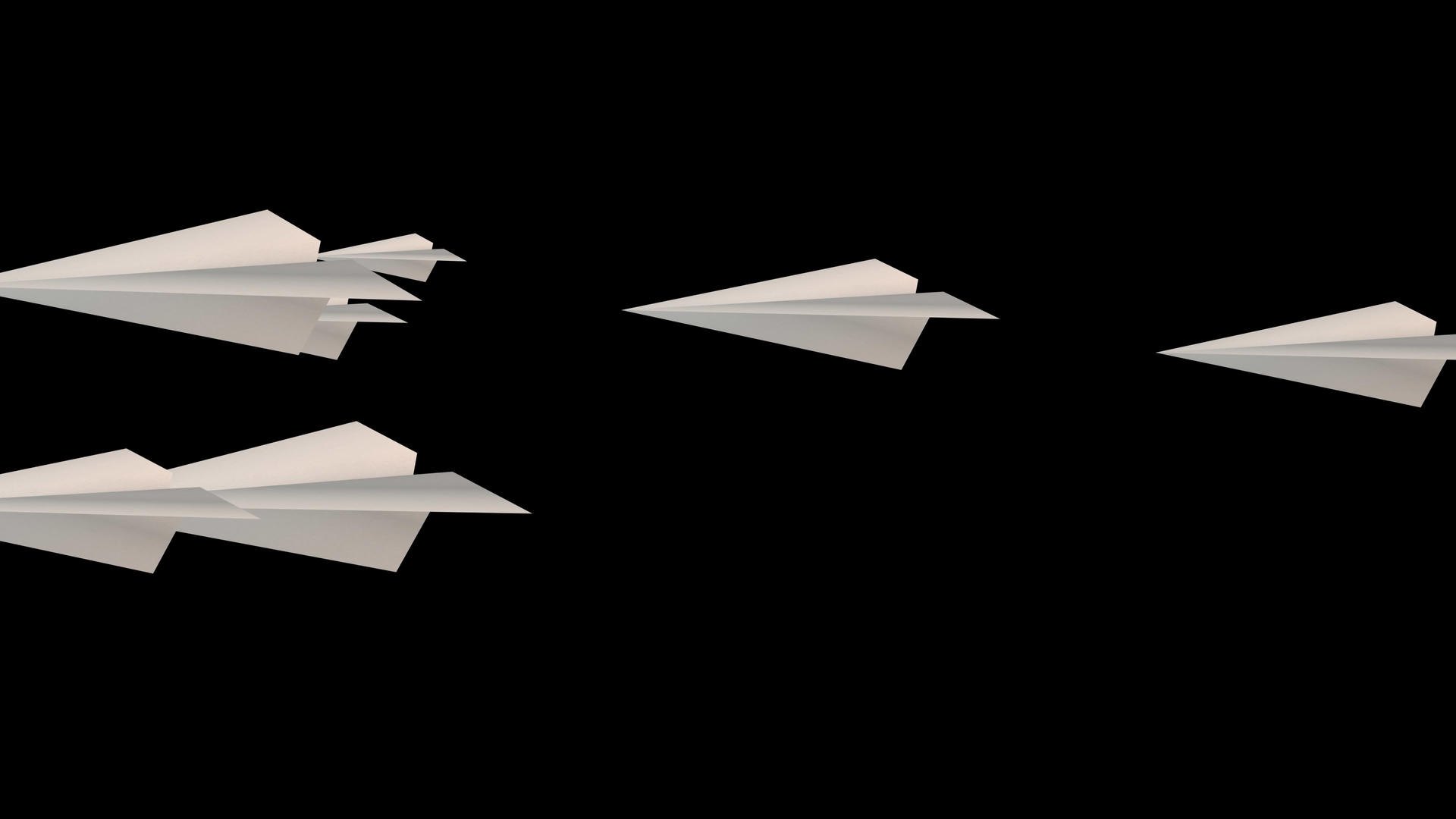 4K透明通道纸飞机视频素材视频的预览图