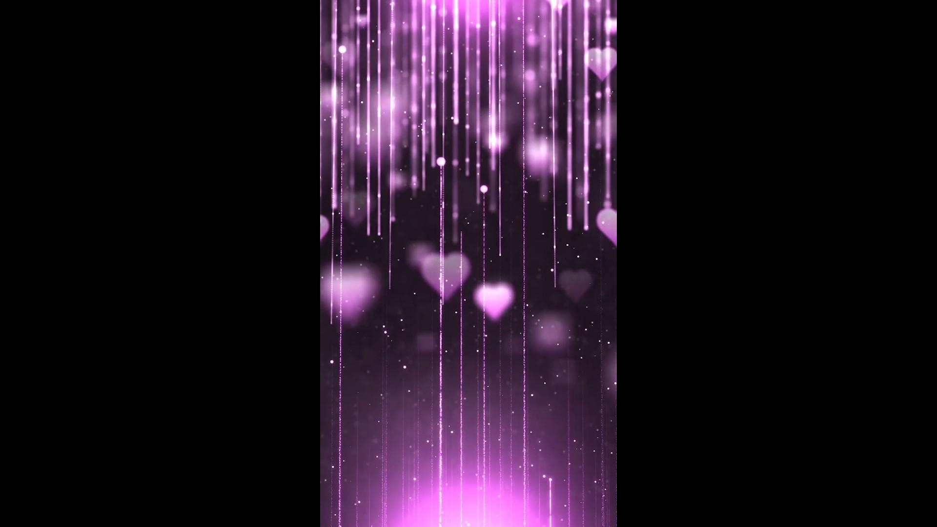 紫色粒子下落唯美婚礼背景视频的预览图