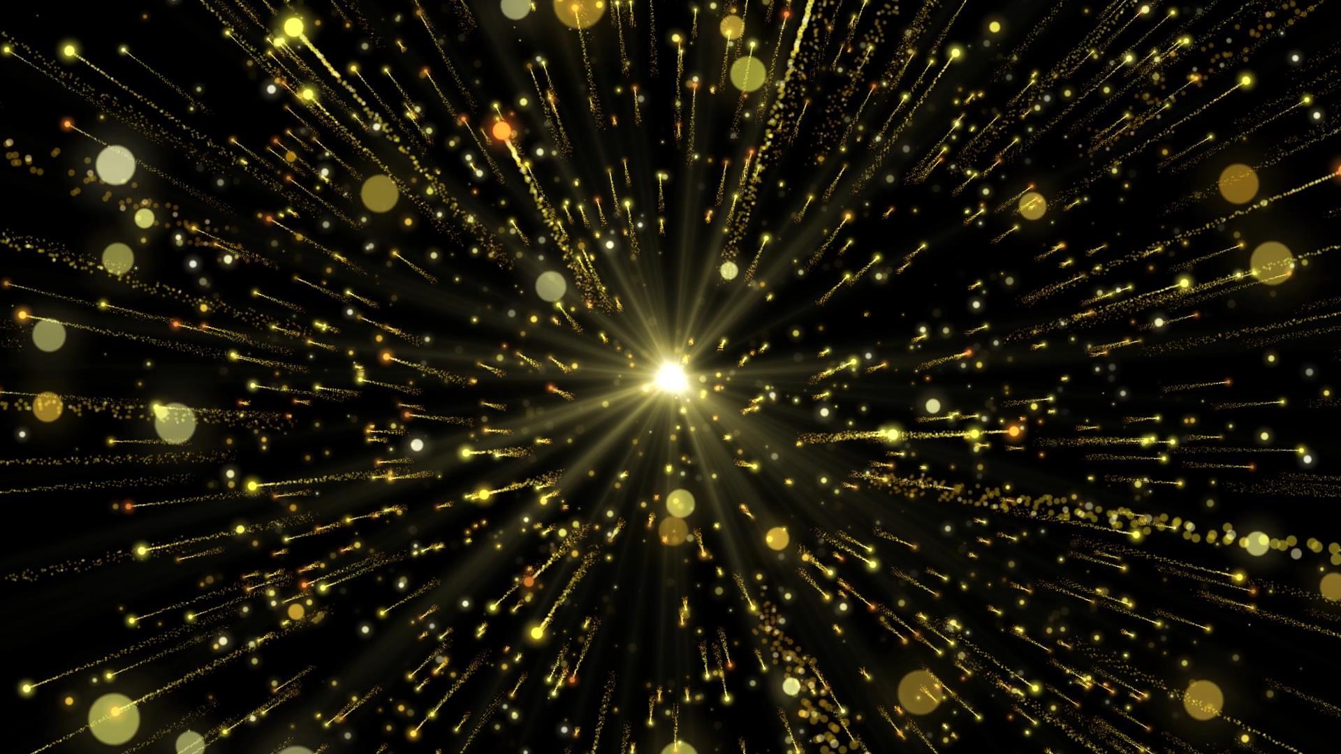金色大气震撼粒子散发动态视频元素视频的预览图