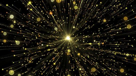 金色大气震撼粒子散发动态视频元素视频的预览图