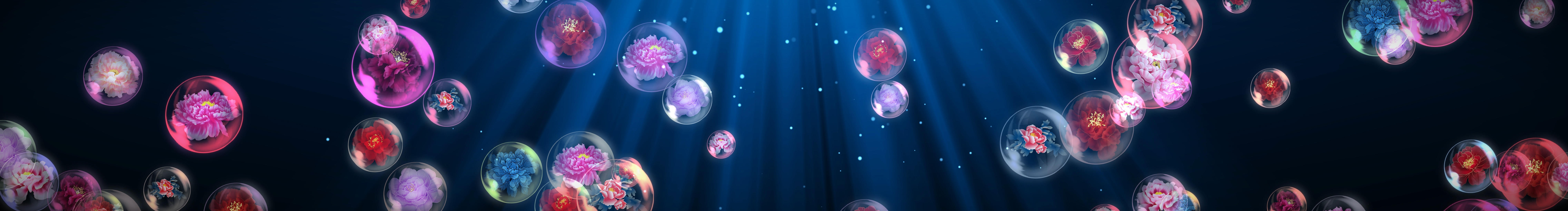 超宽屏唯美粒子气泡花背景视频的预览图