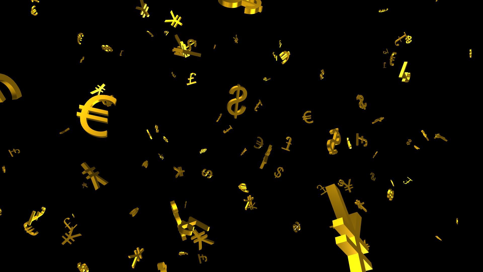 货币符号粒子视频的预览图